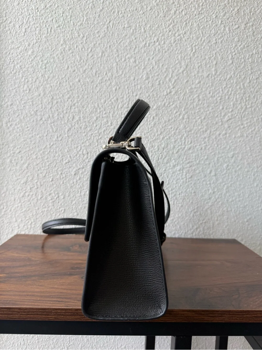 kate spade Black Leather Top-Handle Satchel